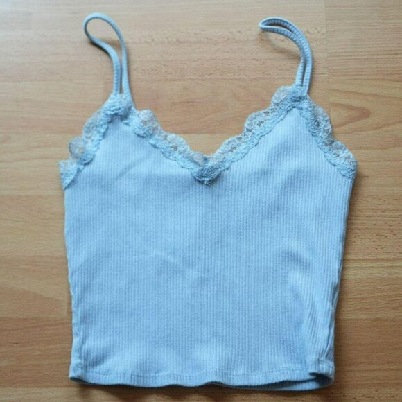 Garage Tops - 💙 Garage Baby Blue Fairy Lace Cami – Size S